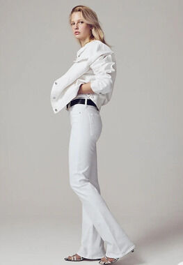 NWT J. Crew Skinny Flare Jean In White Wash 32